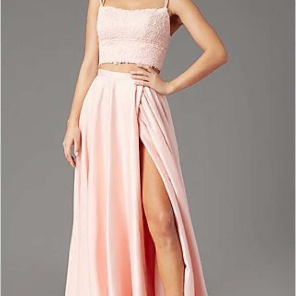 Elegant Pink Two-Piece Dress